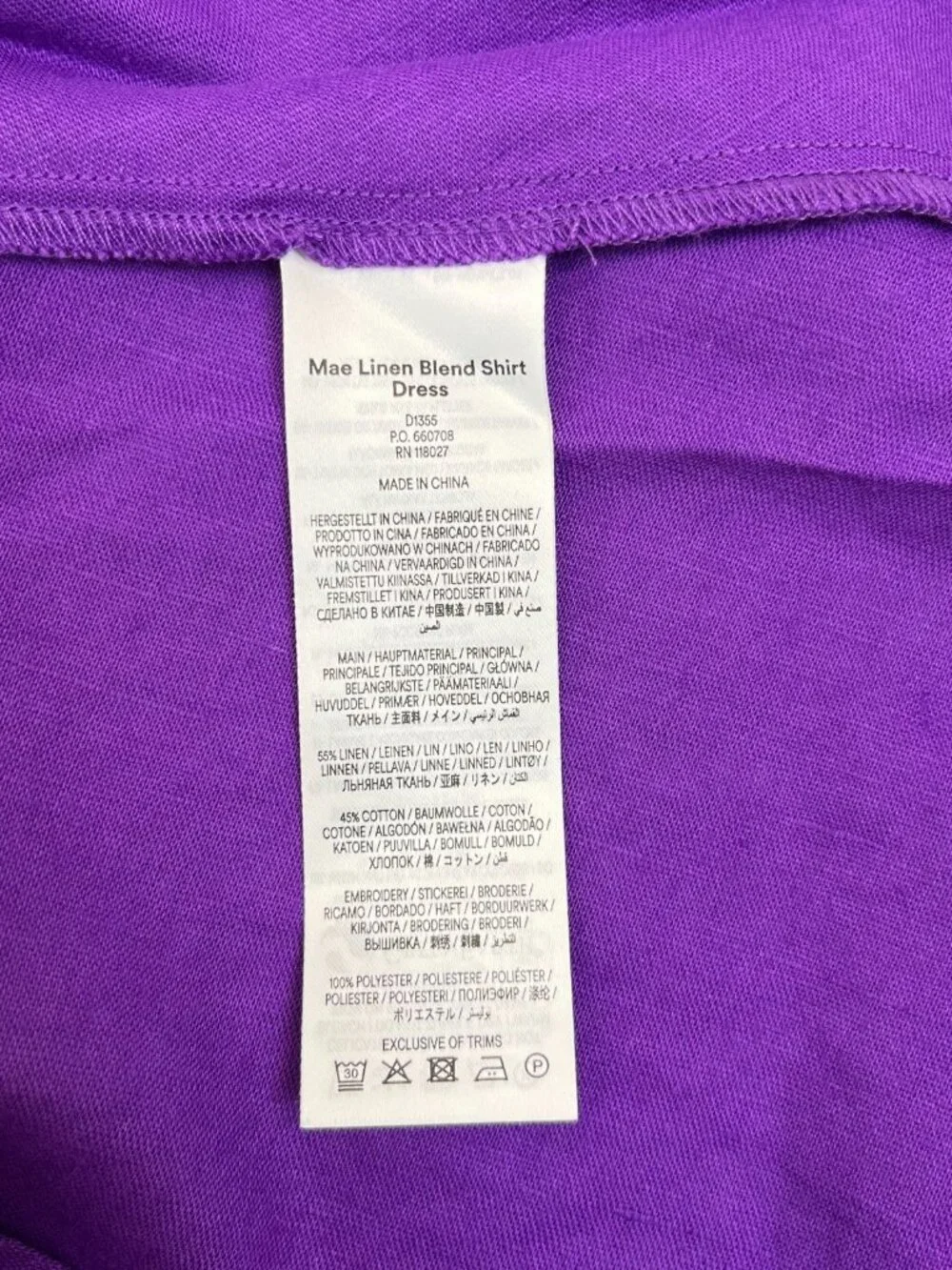 $398 NWOT Boden Mae Embroidered Linen Blend Long Sleeves Midi Dress Size 10 - Picture 14 of 16